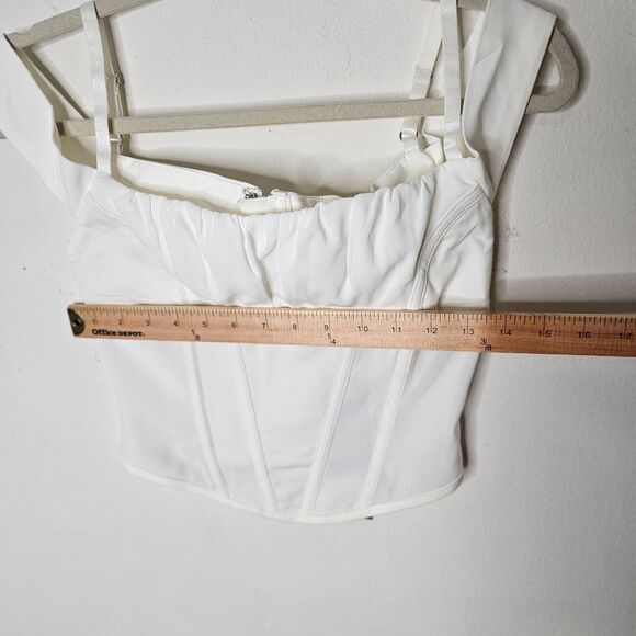 NWT I.Am.Gia. White Bridget Off The Shoulder Corset Boning Top Back Zip S - Picture 8 of 9